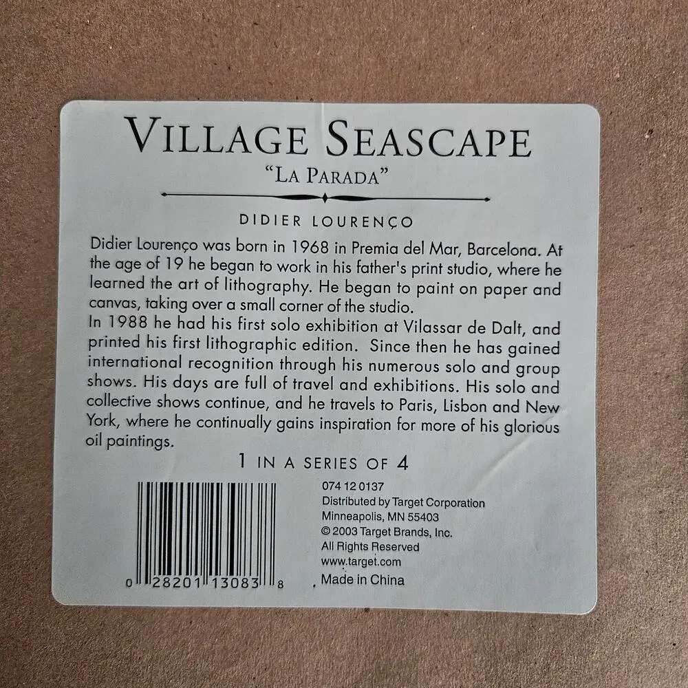 Didier Lourenco Village Seascape Framed Fiberboard Wall Art Coastal Decor